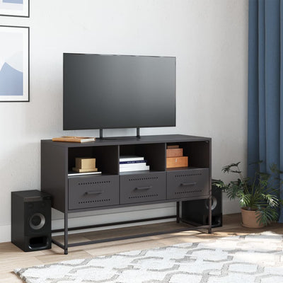 TV-taso musta 100,5x39x60,5 cm teräs