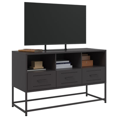 TV-taso musta 100,5x39x60,5 cm teräs