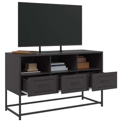 TV-taso musta 100,5x39x60,5 cm teräs