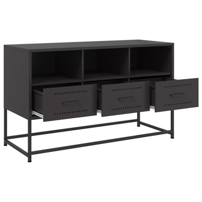 TV-taso musta 100,5x39x60,5 cm teräs