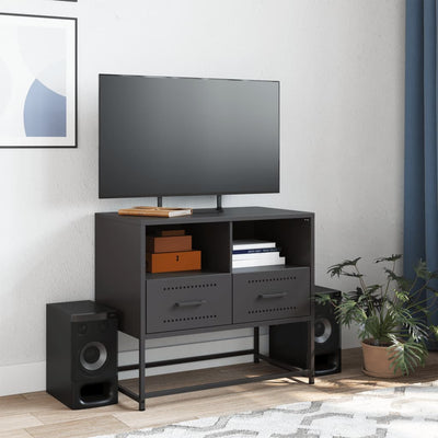 TV-taso musta 68x39x60,5 cm teräs