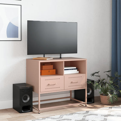 TV-taso pinkki 68x39x60,5 cm teräs