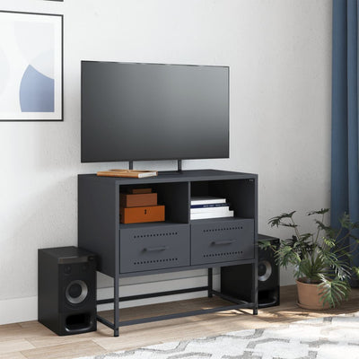 TV-taso antrasiitti 68x39x60,5 cm teräs