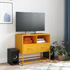 TV-taso sinapinkeltainen 68x39x60,5 cm teräs