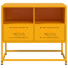 TV-taso sinapinkeltainen 68x39x60,5 cm teräs