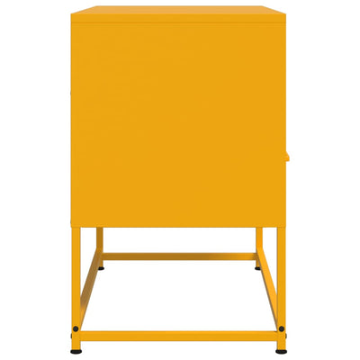 TV-taso sinapinkeltainen 68x39x60,5 cm teräs