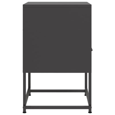 Musta yöpöydät Charlottie 36x39x60,5cm (2 kpl, teräs)