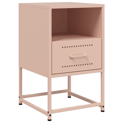 Yöpöydät 2 kpl pinkki 36x39x60,5 cm teräs