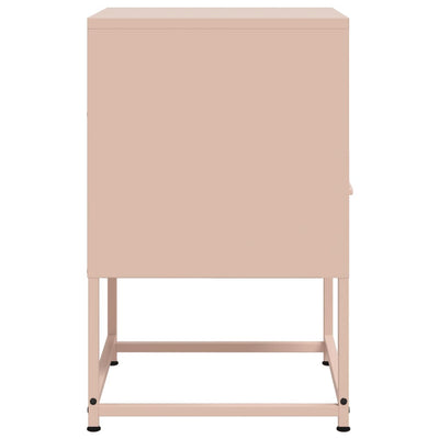 Yöpöydät 2 kpl pinkki 36x39x60,5 cm teräs