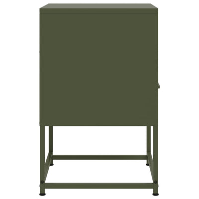 Oliivinvihreä yöpöydät Charlottie 36x39x60,5cm (2 kpl, teräs)