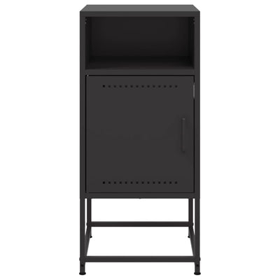 Musta yöpöytä Calistrata 36x39x78cm (teräs)