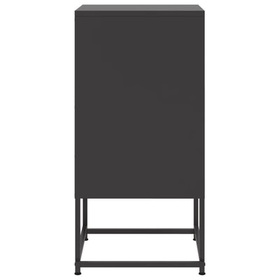 Yöpöydät 2 kpl musta 36x39x78 cm teräs