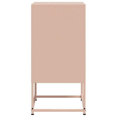 Yöpöydät 2 kpl pinkki 36x39x78 cm teräs