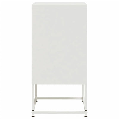 Yöpöydät 2 kpl valkoinen 36x39x78 cm teräs