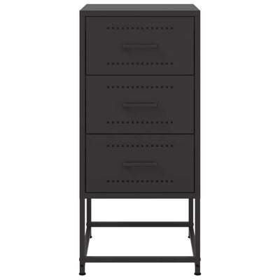 Musta yöpöytä Spirea 36x39x78cm (teräs)