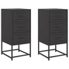 Musta yöpöydät Spirea 36x39x78cm (2 kpl, teräs)