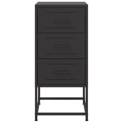 Yöpöydät 2 kpl musta 36x39x78 cm teräs