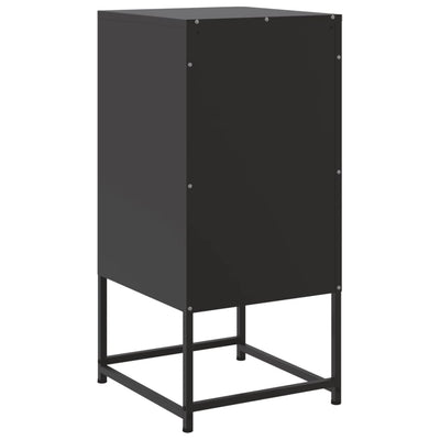 Yöpöydät 2 kpl musta 36x39x78 cm teräs