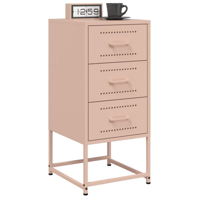 Yöpöydät 2 kpl pinkki 36x39x78 cm teräs