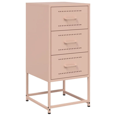 Yöpöydät 2 kpl pinkki 36x39x78 cm teräs