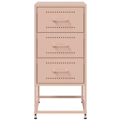 Yöpöydät 2 kpl pinkki 36x39x78 cm teräs