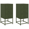 Oliivinvihreä yöpöydät Spirea 36x39x78cm (2 kpl teräs)
