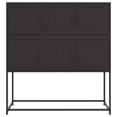 Senkki musta 100,5x39x107 cm kylmävalssattu teräs