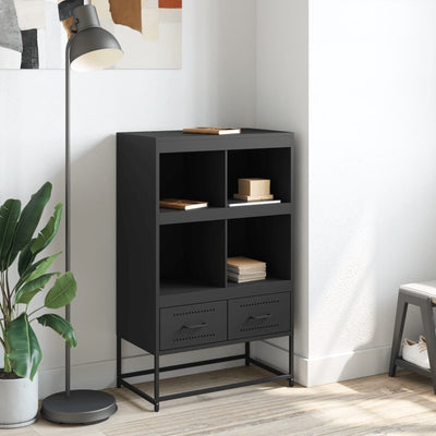 Kaappi musta 68,5x39x111,5 cm kylmävalssattu teräs