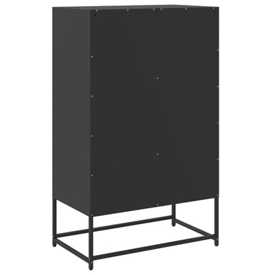 Kaappi musta 68,5x39x111,5 cm kylmävalssattu teräs