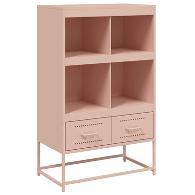 Kaappi pinkki 68,5x39x111,5 cm kylmävalssattu teräs