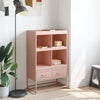 Kaappi pinkki 68,5x39x111,5 cm kylmävalssattu teräs