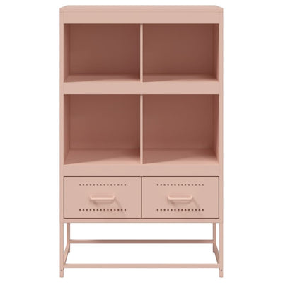 Kaappi pinkki 68,5x39x111,5 cm kylmävalssattu teräs