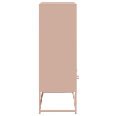 Kaappi pinkki 68,5x39x111,5 cm kylmävalssattu teräs