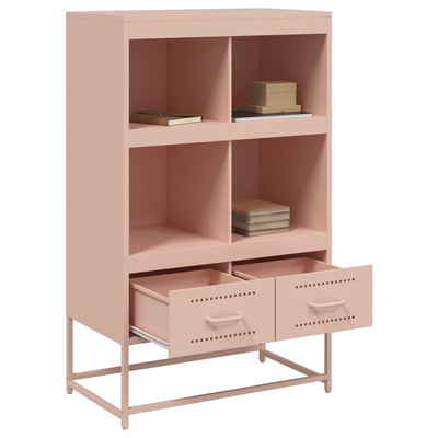 Kaappi pinkki 68,5x39x111,5 cm kylmävalssattu teräs