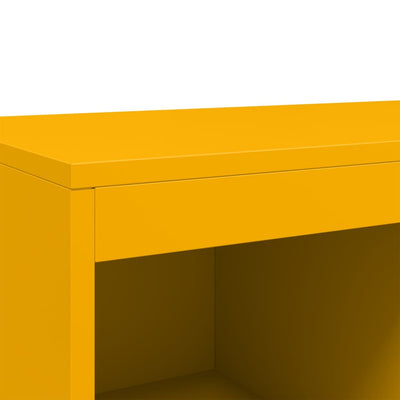Kaappi sinapinkeltainen 68,5x39x111,5 cm kylmävalssattu teräs