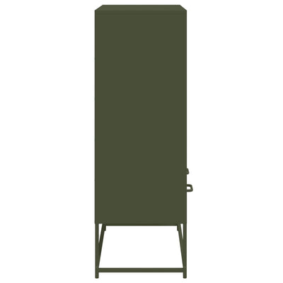 Kaappi oliivinvihreä 68,5x39x111,5 cm kylmävalssattu teräs