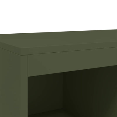 Kaappi oliivinvihreä 68,5x39x111,5 cm kylmävalssattu teräs