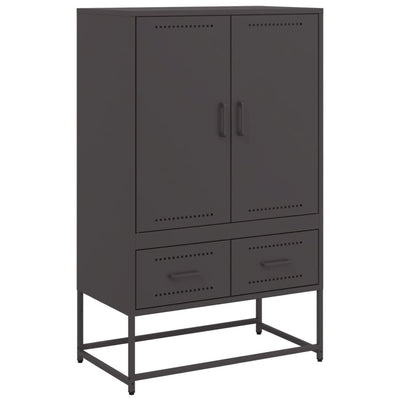 Kaappi musta 68x39x111,5 cm kylmävalssattu teräs