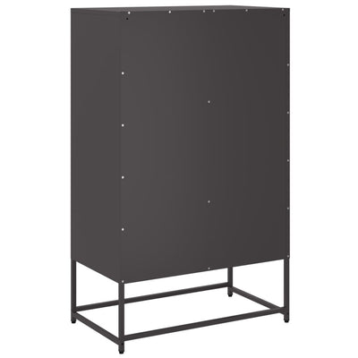 Kaappi musta 68x39x111,5 cm kylmävalssattu teräs