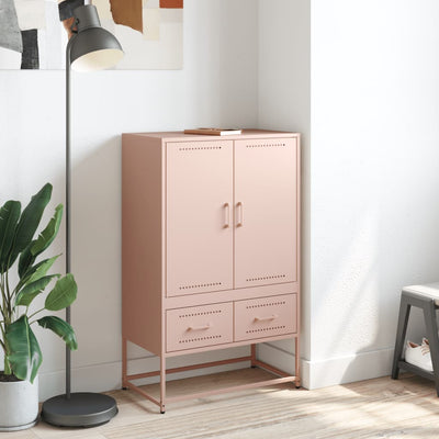 Kaappi pinkki 68x39x111,5 cm kylmävalssattu teräs