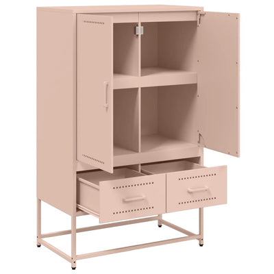 Kaappi pinkki 68x39x111,5 cm kylmävalssattu teräs
