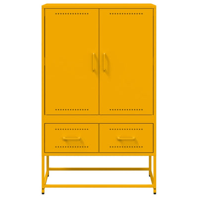 Kaappi sinapinkeltainen 68x39x111,5 cm kylmävalssattu teräs