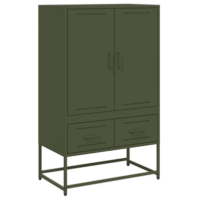 Kaappi oliivinvihreä 68x39x111,5 cm kylmävalssattu teräs