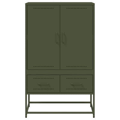 Kaappi oliivinvihreä 68x39x111,5 cm kylmävalssattu teräs