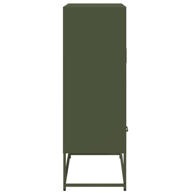 Kaappi oliivinvihreä 68x39x111,5 cm kylmävalssattu teräs