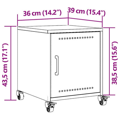 Musta yöpöytä Hai 36x39x43,5cm (teräs)