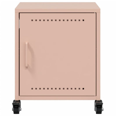 Yöpöydät 2 kpl pinkki 36x39x43,5 cm teräs