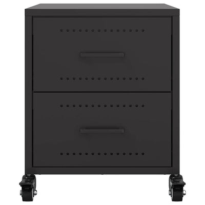 Musta yöpöydät Farauanu 36x39x43,5cm (2 kpl, teräs)