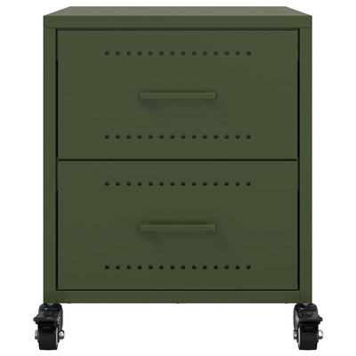 Oliivinvihreä yöpöydät Farauanu 36x39x43,5cm (2 kpl teräs)