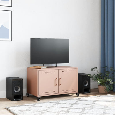 TV-taso pinkki 68x39x43,5 cm kylmävalssattu teräs
